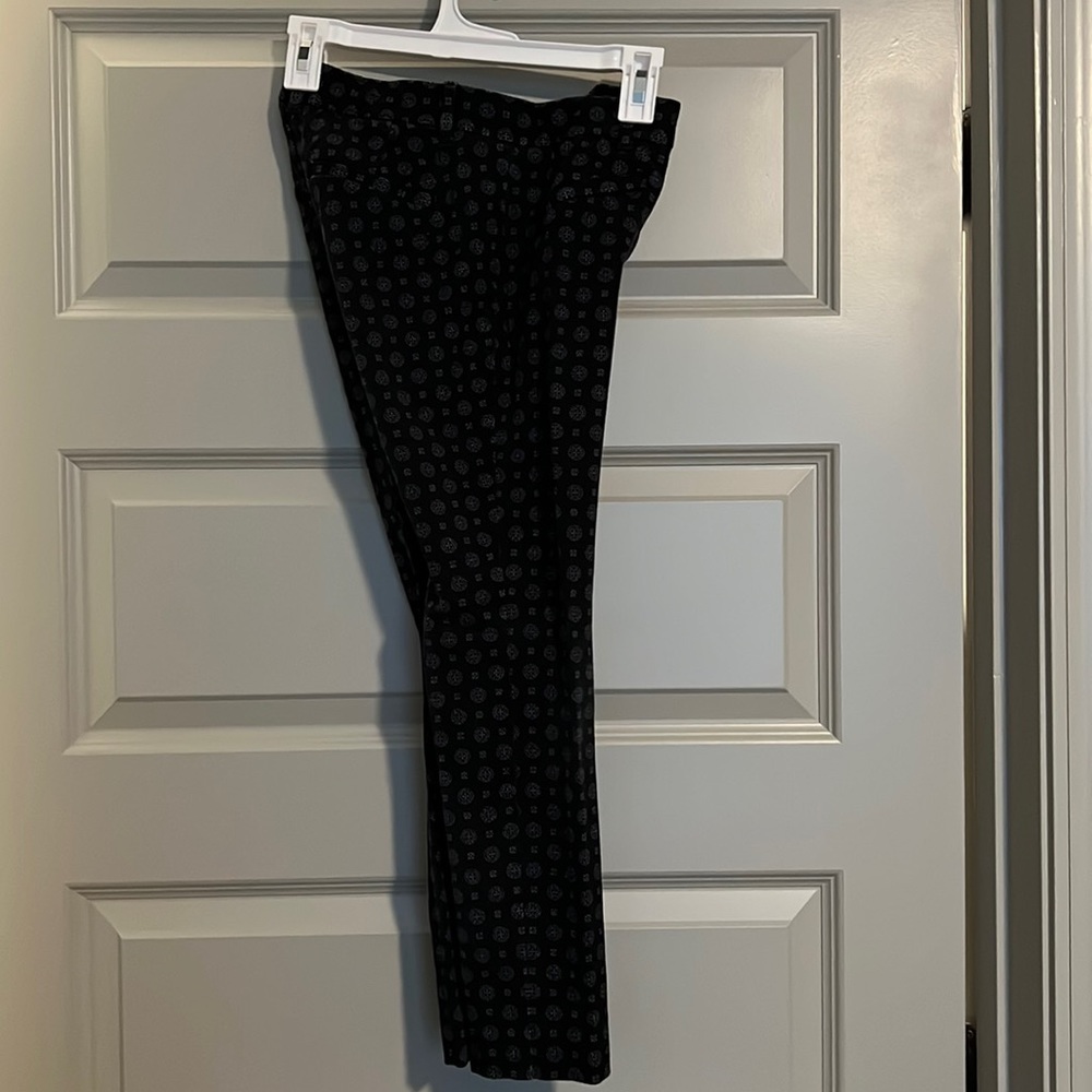 Gap dress pants, black with medallion pattern